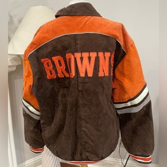 Vintage Cleveland Browns Suede Bomber Jacket – NFL – XL - Picture 2 of 7